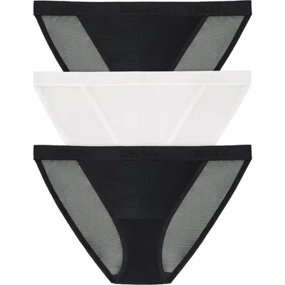 Dkny 3-pack Mesh Bikini Briefs In Multi