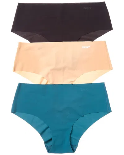 Dkny 3pk Laser-cut Anywhere Hipster In Black