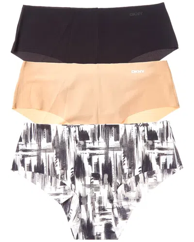 Dkny 3pk Laser-cut Anywhere Hipster In Multi