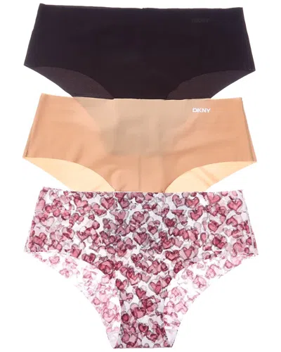 Dkny 3pk Laser Cut Anywhere Hipster In Multi