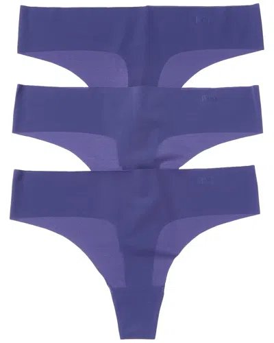 Dkny 3pk Litewear Cut Anywhere Thong In Purple