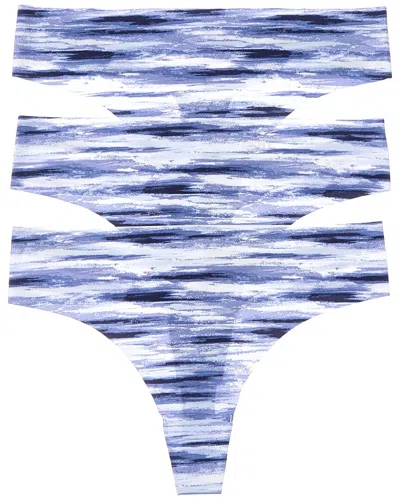 Dkny 3pk Litewear Cut Anywhere Thong In Blue