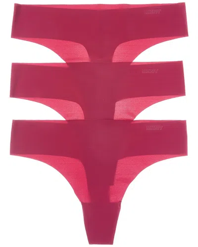 Dkny 3pk Litewear Cut Anywhere Thong In Multi