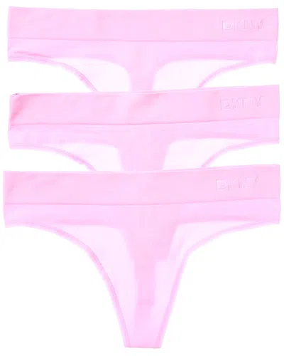 Dkny 3pk Seamless Litewear Thong In Purple