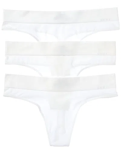 Dkny 3pk Seamless Litewear Thong In White