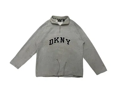 Pre-owned Dkny 90's  Half Zipper Sweatshirt Spellout Design