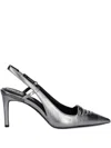 Dkny Malden Slingback Pointed Toe Pump In Silver