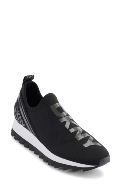 Dkny Abbi Slip-on Wedge Sneaker In Black
