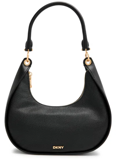 Dkny Abby Grained Leather Cross-body Bag In Black