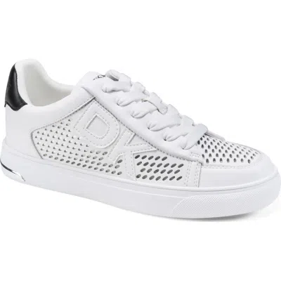 Dkny Abeni Perforated Sneaker In White