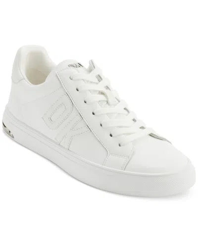 Dkny Abeni Platform Low Top Sneakers In Bright White