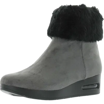Dkny Abri Womens Zipper Wedge Booties In Multi