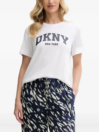 Dkny Abstract-print Pajamas In White