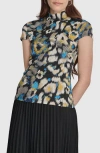 Shop Dkny Abstract Print Rib Top