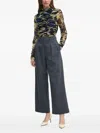 Dkny Abstract-print Ruched Top In Multi