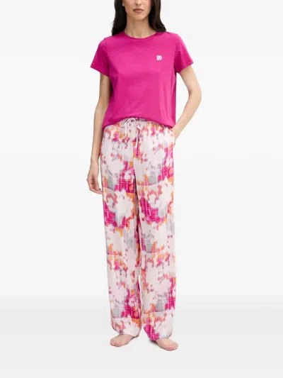 Dkny Abstract-print Two-piece Pajamas In Multi