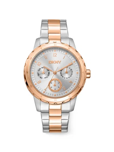 Dkny Active Chronograph 38mm Watch In Metallic