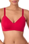 Dkny Women's Litewear Active Comfort Wirefree Bra- Dk7934 In Red