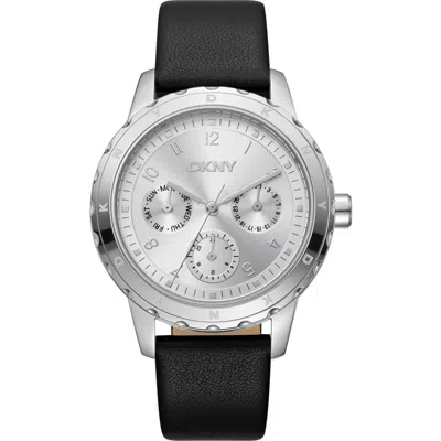 Dkny Active Multifunction Leather Strap Watch, 38mm