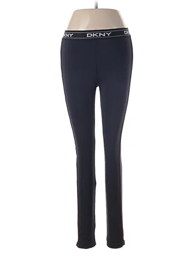 Pre-owned Dkny Active Pants In Blue