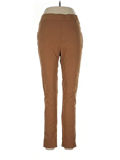 Pre-owned Dkny Active Pants In Brown