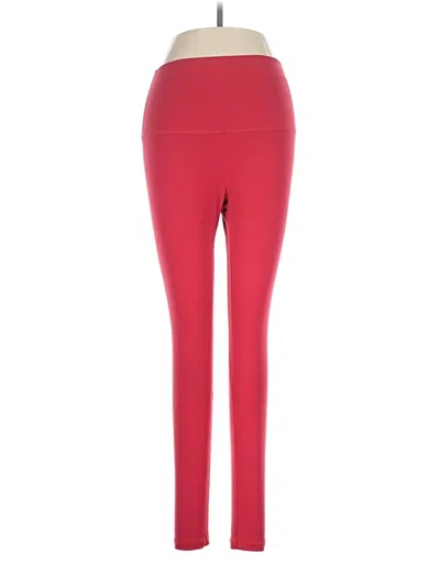 Pre-owned Dkny Active Pants In Red