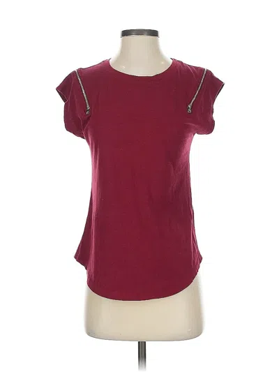Pre-owned Dkny Active T-shirt In Burgundy