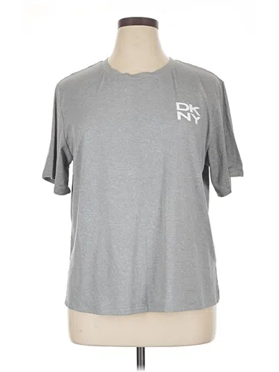 Pre-owned Dkny Active T-shirt In Gray