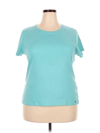 Pre-owned Dkny Active T-shirt In Teal