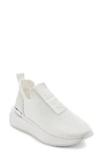 Dkny Alicia Knit Sneaker In Bright White