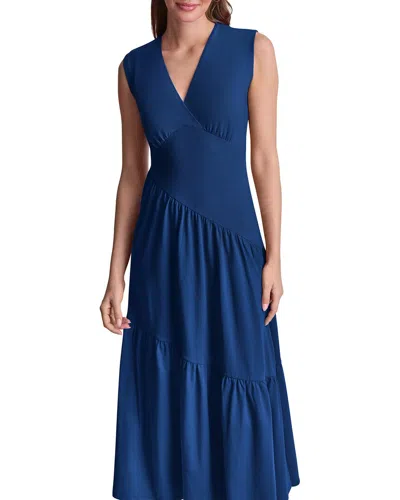 Dkny A-line Maxi Dress In Blue
