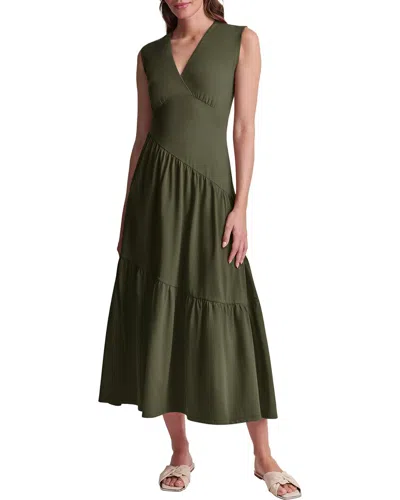 Dkny A-line Maxi Dress In Green