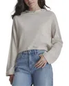 Dkny All Over Rhinestud Cropped Boxy Hoodie Sweater In Gray