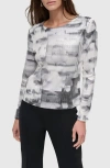 Dkny Allover Sequin Top In Blur Lights