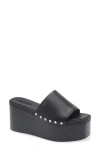 Dkny Alvy Platform Slide Sandal In Black
