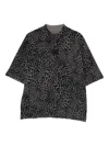 Dkny Animal-print Top In Black