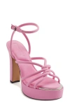 Dkny Ankle Strap Platform Sandal In Flamingo