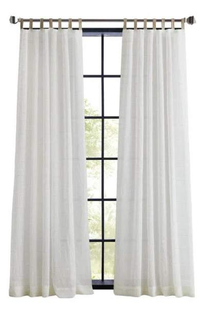 Dkny Antigua Set Of 2 Jute Tab Curtain Panels In Linen