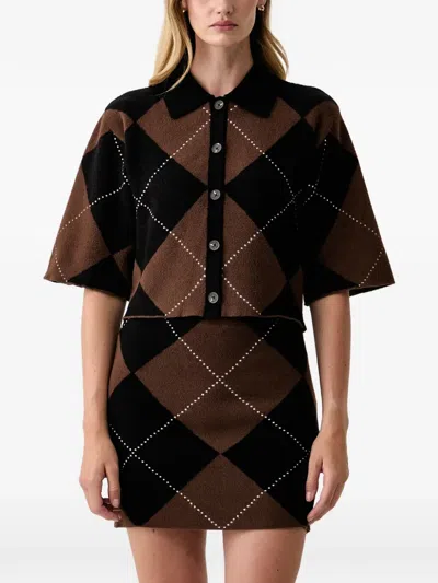 Dkny Argyle Short-sleeve Shirt In Multi