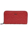 Dkny Ashlyn Large Zip-around Wallet In Bright Red
