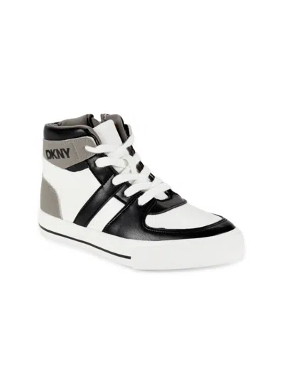 Dkny Kids' Ashton Tony Colorblock Sneakers In Black Multi