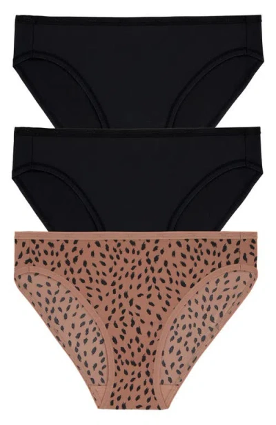 DKNY DKNY ASSORTED 3-PACK MICROFIBER BIKINIS