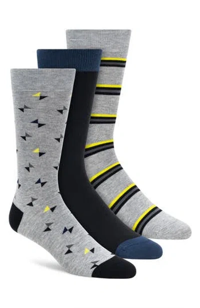 Dkny Assorted 3-pack Terry Crew Socks In Gray