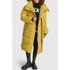 Dkny Asymmetrical Belted Water Resistant Puffer Jacket In Sulfur