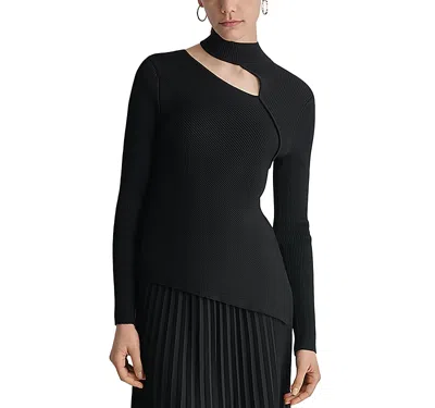 DKNY ASYMMETRICAL CUTOUT SWEATER