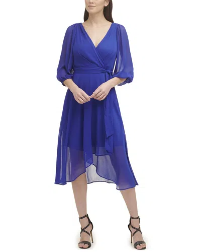 Dkny Asymmetrical Dress In Blue