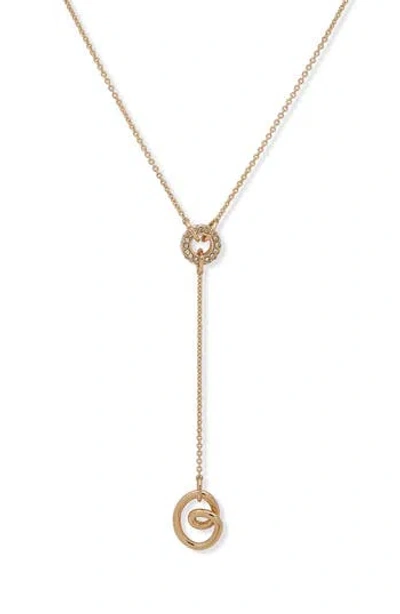 Dkny Aubrey Twist Y-necklace In Gold