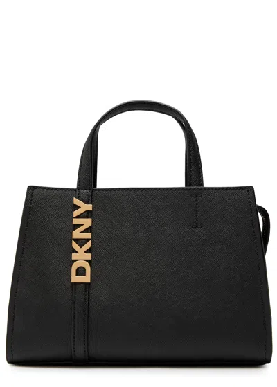 Dkny Avril Leather Top Handle Bag In Black
