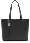 Dkny Avril Leather Tote Bag In Black