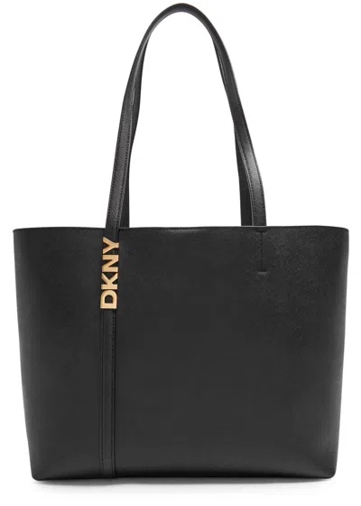 Dkny Avril Leather Tote Bag In Black